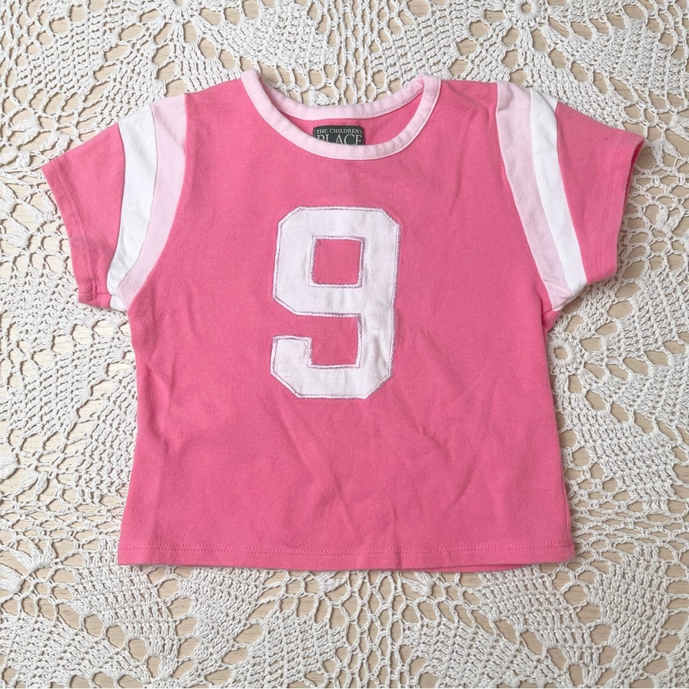 Vintage 1990s TCP Girls 4 4t Pink "9" Short Sleeve Tee Shirt